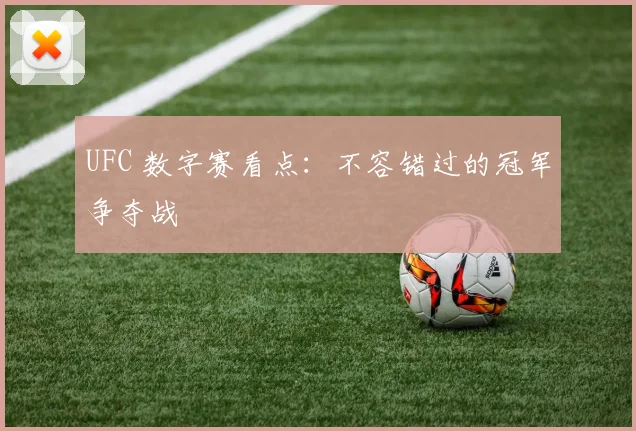 UFC 数字赛看点:不容错过的冠军争夺战